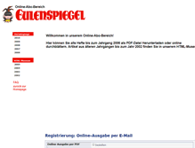 Tablet Screenshot of e-abo.eulenspiegel-zeitschrift.de
